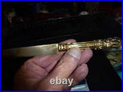 Rare 6 couteaux à dessert, tout vermeil, poincon minerve 800, style L XV, N°1