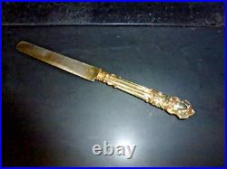 Rare 6 couteaux à dessert, tout vermeil, poincon minerve 800, style L XV, N°1