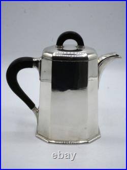 Rare Cafetiere En Argent Massif Poincon Minerve 1 Er Titre Art Deco