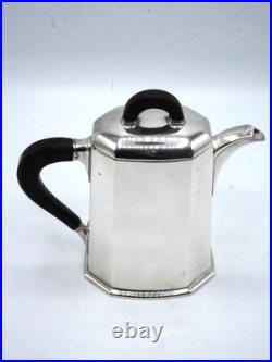 Rare Cafetiere En Argent Massif Poincon Minerve 1 Er Titre Art Deco