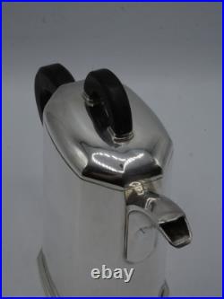Rare Cafetiere En Argent Massif Poincon Minerve 1 Er Titre Art Deco