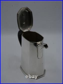 Rare Cafetiere En Argent Massif Poincon Minerve 1 Er Titre Art Deco