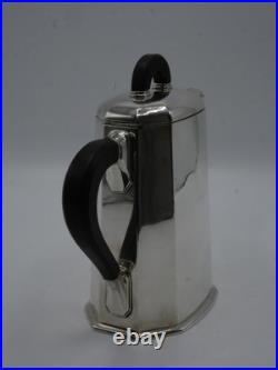 Rare Cafetiere En Argent Massif Poincon Minerve 1 Er Titre Art Deco