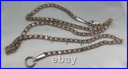 Rare Châtelaine en argent MASSIF longueur 92 cm poids 73 grammes poinçons