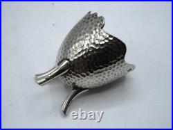 Rare Coquetier Tripode En Argent Massif Poincon Minerve Initiales R. L