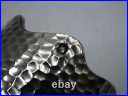 Rare Coquetier Tripode En Argent Massif Poincon Minerve Initiales R. L