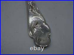 Rare Cuillere A Sauce En Argent Massif Poincon Minerve Art Nouveau