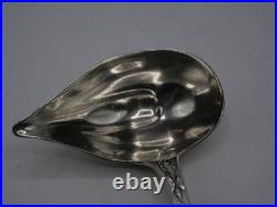 Rare Cuillere A Sauce En Argent Massif Poincon Minerve Art Nouveau