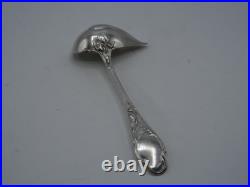 Rare Cuillere A Sauce En Argent Massif Poincon Minerve Art Nouveau