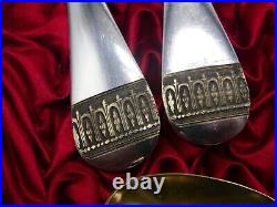 Rare Necessaire De Bapteme 5 Pieces En Argent Massif Et Vermeil Poincon Minerve
