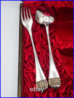 Rare Necessaire De Bapteme 5 Pieces En Argent Massif Et Vermeil Poincon Minerve
