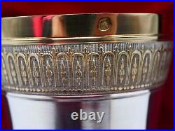 Rare Necessaire De Bapteme 5 Pieces En Argent Massif Et Vermeil Poincon Minerve
