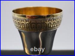 Rare Necessaire De Bapteme 5 Pieces En Argent Massif Et Vermeil Poincon Minerve