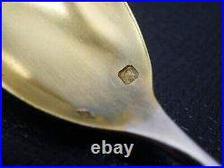Rare Necessaire De Bapteme 5 Pieces En Argent Massif Et Vermeil Poincon Minerve