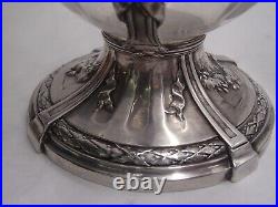 Rare Paire Aiguieres En Argent Massif Poincon Minerve 1 Er Titre Verre Louis XV
