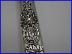 Rare Pelle A Asperges En Argent Massif Poincon Minerve 1 Er Titre Mascaron
