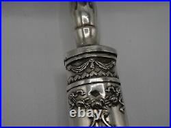 Rare Pelle A Asperges En Argent Massif Poincon Minerve 1 Er Titre Mascaron
