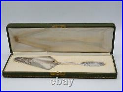 Rare Pelle A Tarte En Argent Massif Poincon Minerve 1 Er Titre Avec Coffret