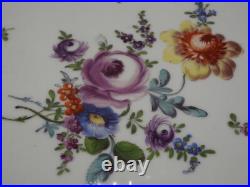 Rare Plat De Presentation En Argent Massif Poincon Minerve Et Porcelaine