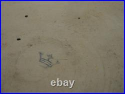 Rare Plat De Presentation En Argent Massif Poincon Minerve Et Porcelaine