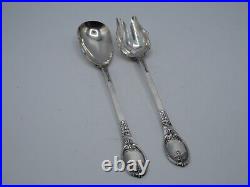 Rare Service A Salade 2 Pieces Argent Massif Poincon Minerve Baron Gerard