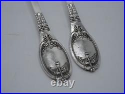 Rare Service A Salade 2 Pieces Argent Massif Poincon Minerve Baron Gerard