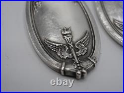 Rare Service A Salade 2 Pieces Argent Massif Poincon Minerve Baron Gerard