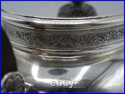 Rare Theiere En Argent Massif Poincon Minerve 1 Er Titre Decor Mascaron