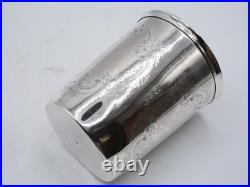 Rare Timbale 130 Grs Argent Massif Poincon Minerve Napoleon 3 Couronne Imperiale