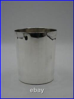 Rare Timbale A Pans 192 Grs Argent Massif Poincon Minerve 19 Eme Aucune Gravure