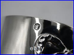 Rare Timbale Argent Massif Poincon Minerve Aucune Initiale Decor Louis XVI