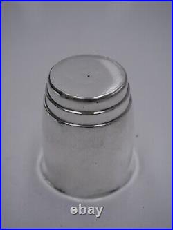 Rare Timbale Art Deco Argent Massif Poincon Minerve Sans Initiale