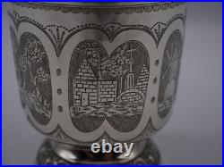 Rare Timbale Tulipe Gravee En Argent Massif Poincon 1 Er Coq Paris 1798