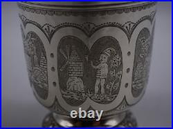 Rare Timbale Tulipe Gravee En Argent Massif Poincon 1 Er Coq Paris 1798