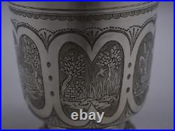 Rare Timbale Tulipe Gravee En Argent Massif Poincon 1 Er Coq Paris 1798