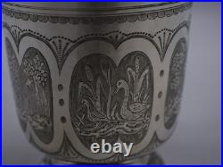Rare Timbale Tulipe Gravee En Argent Massif Poincon 1 Er Coq Paris 1798