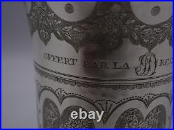 Rare Timbale Tulipe Gravee En Argent Massif Poincon 1 Er Coq Paris 1798