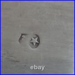 Rare boite argent massif poinçon étoile Espagne p/ pilules, pour timbres 36,4 gr