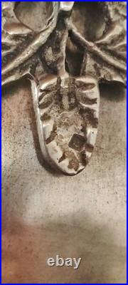 Rare flacon à eau de rose égyptien Gulabdan en argent massif 900 poinçon Caire