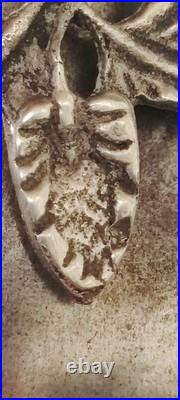 Rare flacon à eau de rose égyptien Gulabdan en argent massif 900 poinçon Caire