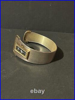 Rare montre bracelet de style Art Déco Difor Suisse argent & vermeil poinçons