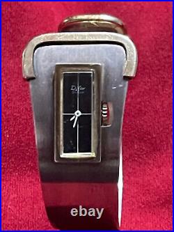 Rare montre bracelet de style Art Déco Difor Suisse argent & vermeil poinçons