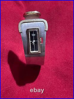 Rare montre bracelet de style Art Déco Difor Suisse argent & vermeil poinçons