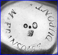 Rare timbale argent massif POINCON 1 ER COQ 1798-1809 gravé M? Françoise Dupont