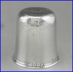 Rare timbale argent massif POINCON 1 ER COQ 1798-1809 gravé M? Françoise Dupont