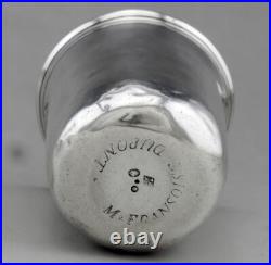Rare timbale argent massif POINCON 1 ER COQ 1798-1809 gravé M? Françoise Dupont