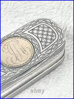 Rarissime Tabatière Ancienne Ciselée Poinçon Coq Argent Massif Et Or 18k Rarissime Tabatière Ancienne Ciselée Poinçon Coq Argent Massif Et Or 18k