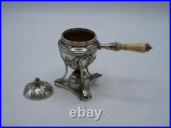 Rechaud A Alcool En Argent Massif Poincon Minerve 1 Er Titre