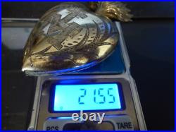 Reliquaire marial argent massif, poincon hure, intérieur vermeil, H 95mm, P22g