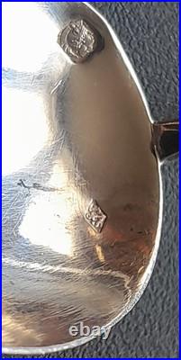 SAGLIER FRERES x6 Cuillères Argent massif poinçon Minerve café ébène caviar moka SAGLIER FRERES x6 Cuillères Argent massif poinçon Minerve café ébène caviar moka